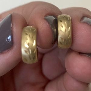 Small Antique Gold Hoops